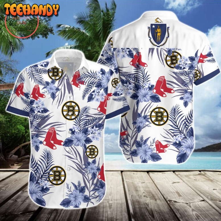 Boston Bruins Boston Red Sox Hawaiian Shirt