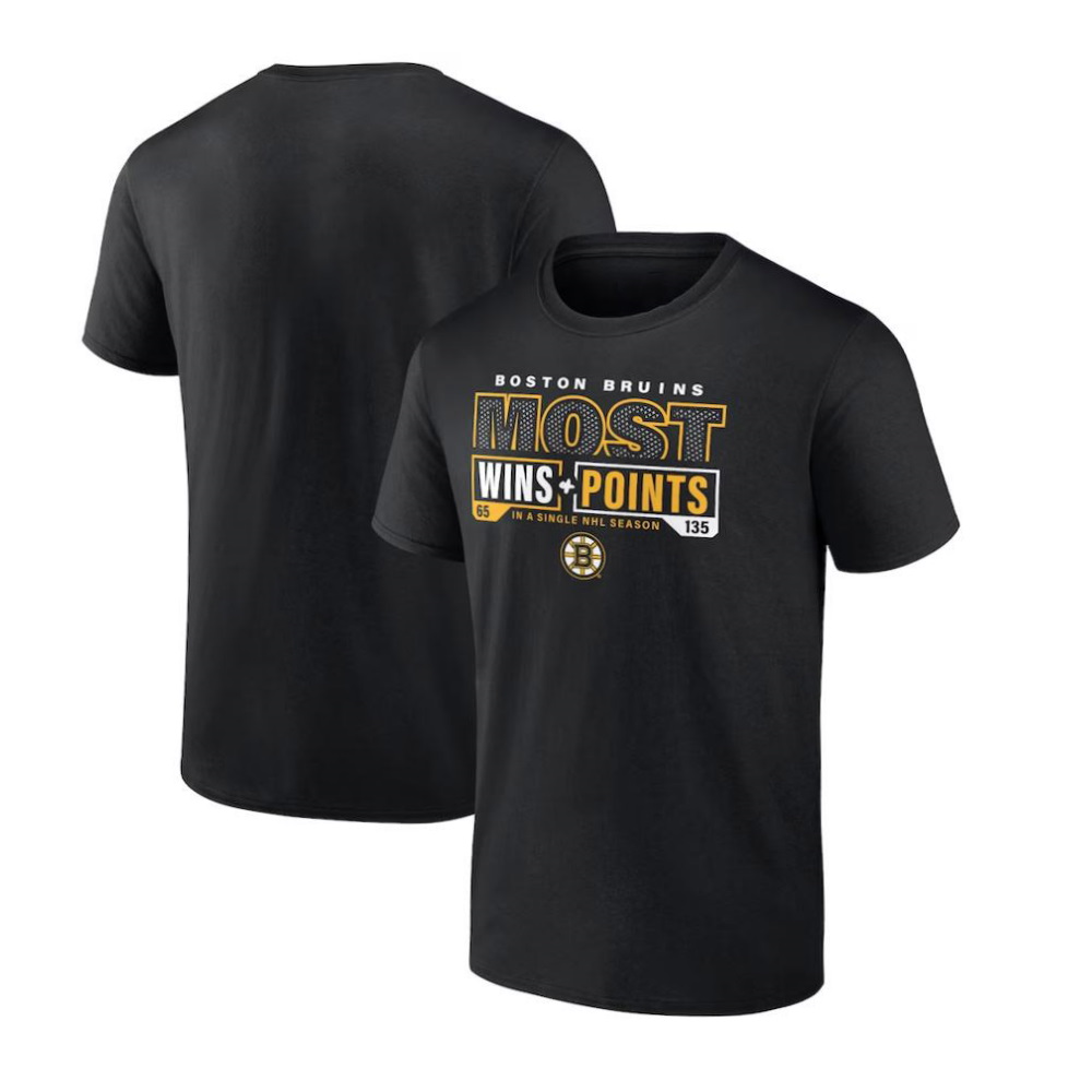 Boston Bruins Most Ever NHL Wins & Points T-Shirt