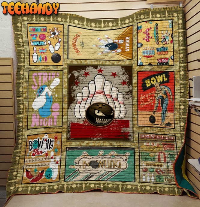 Bowling 3D Customized Quilt Blanket