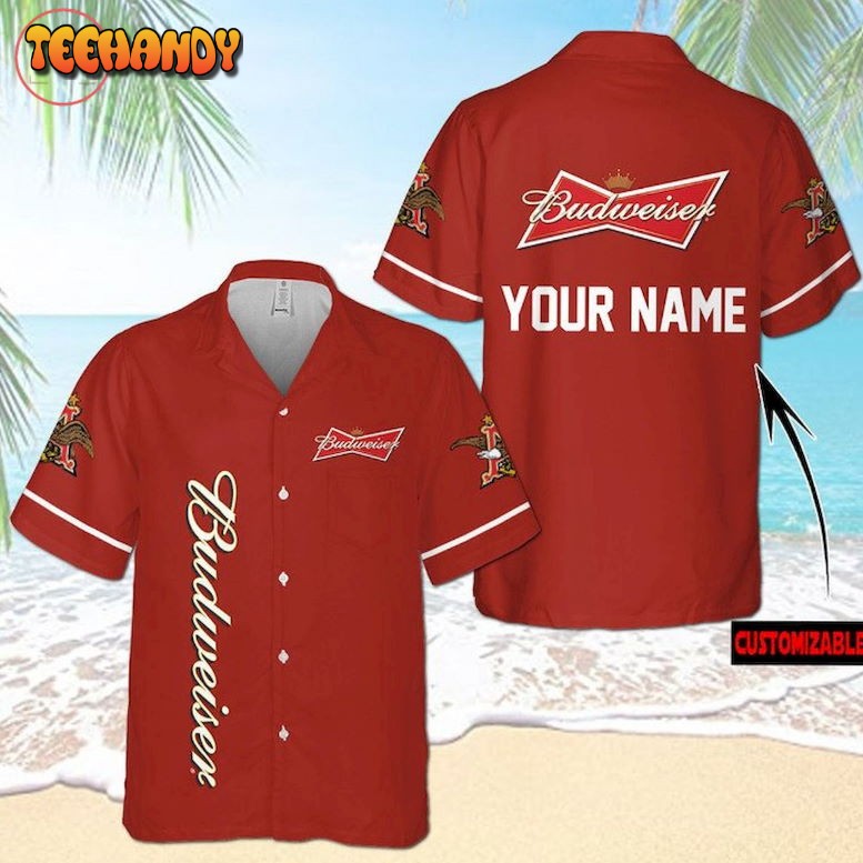 Budweiser Custom Name Hawaiian Shirt