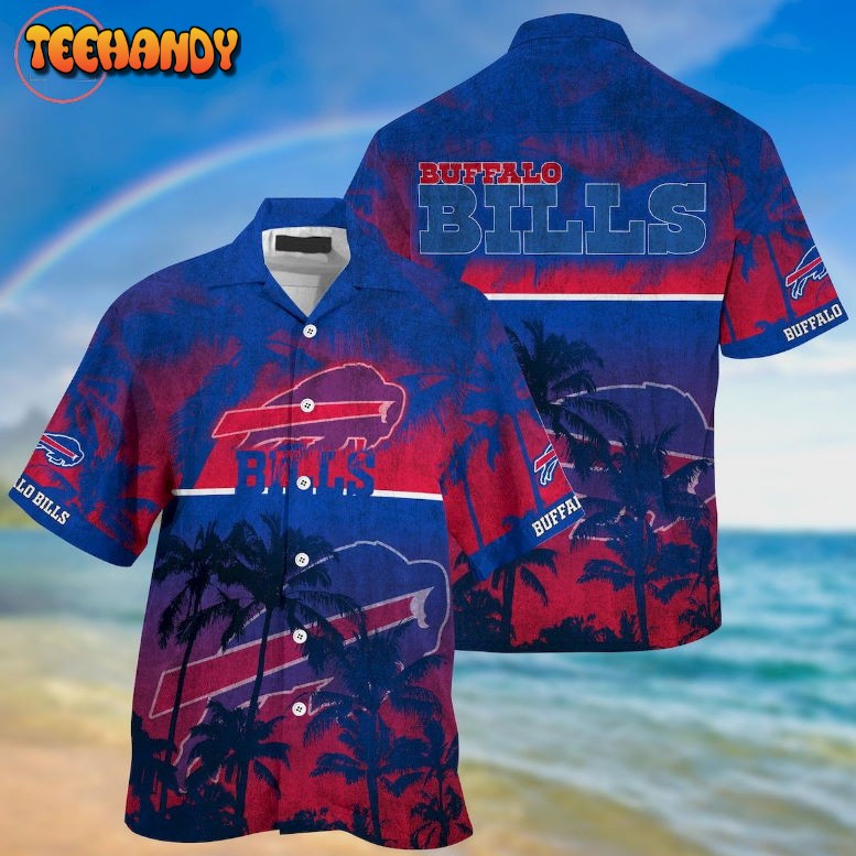 Buffalo Bills Palm Hawaiian Shirt