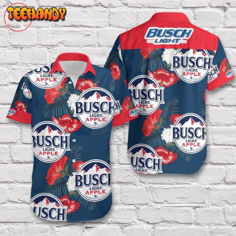 Busch Light Beer Red Apple Hawaiian Shirts