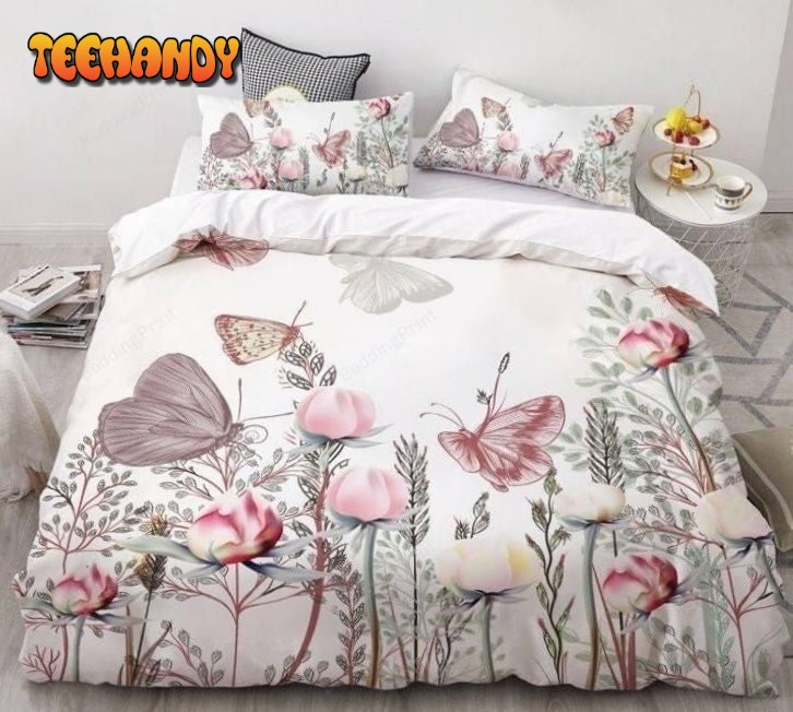 Butterflies Bed Sheets Duvet Cover Bedding Set