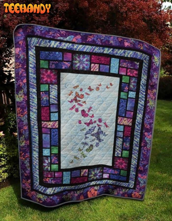 Butterfly Everything Has Changed Christmas Gift 3D Quilt Blanket