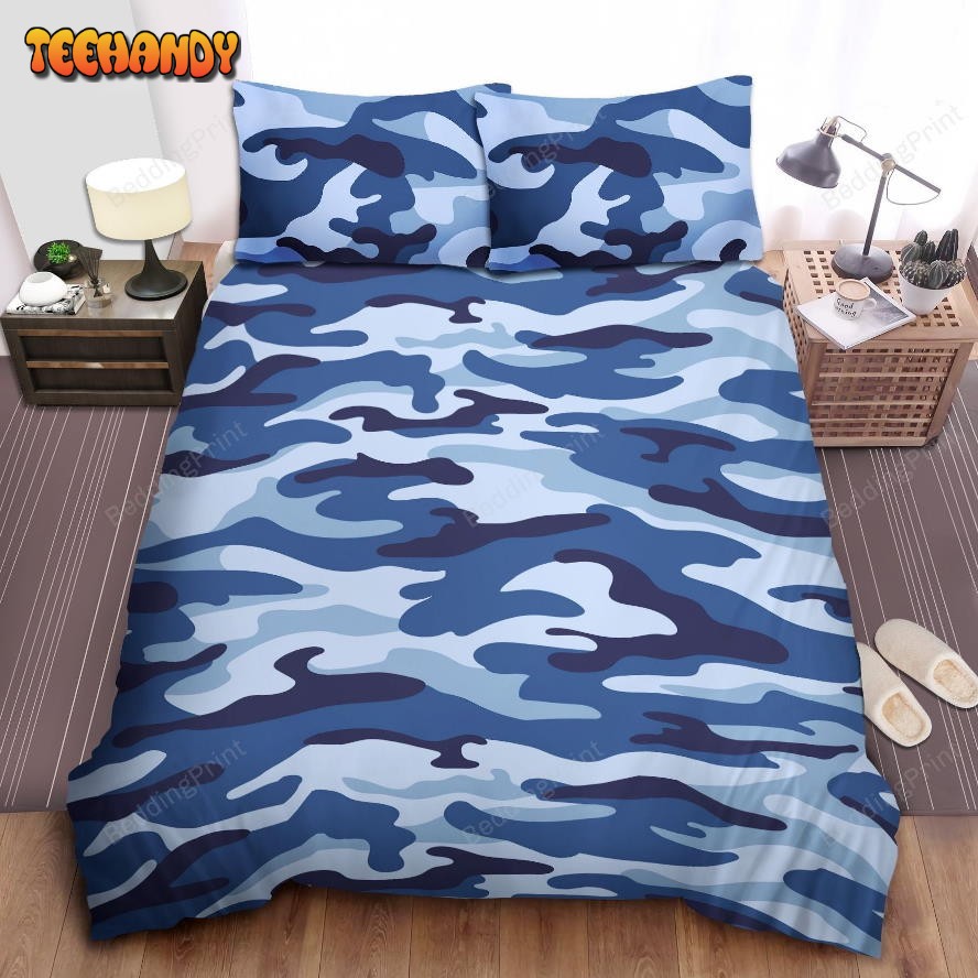 Camouflage Blue Camo Urban Bedding Set