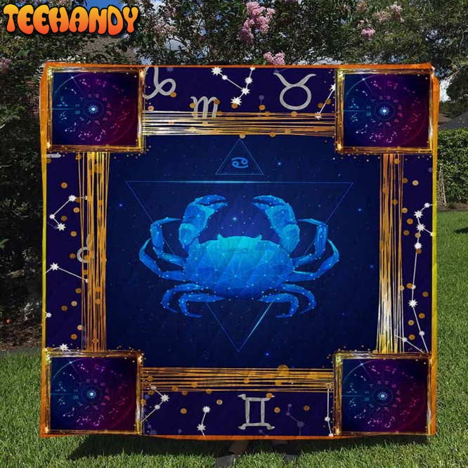 Cancer Horoscope 3D Customized Quilt Blanket