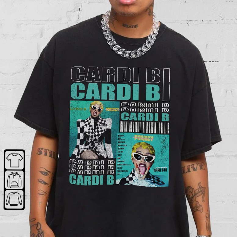 Cardi B Hip Hop 90s Retro Vintage Graphic Unisex T-Shirt