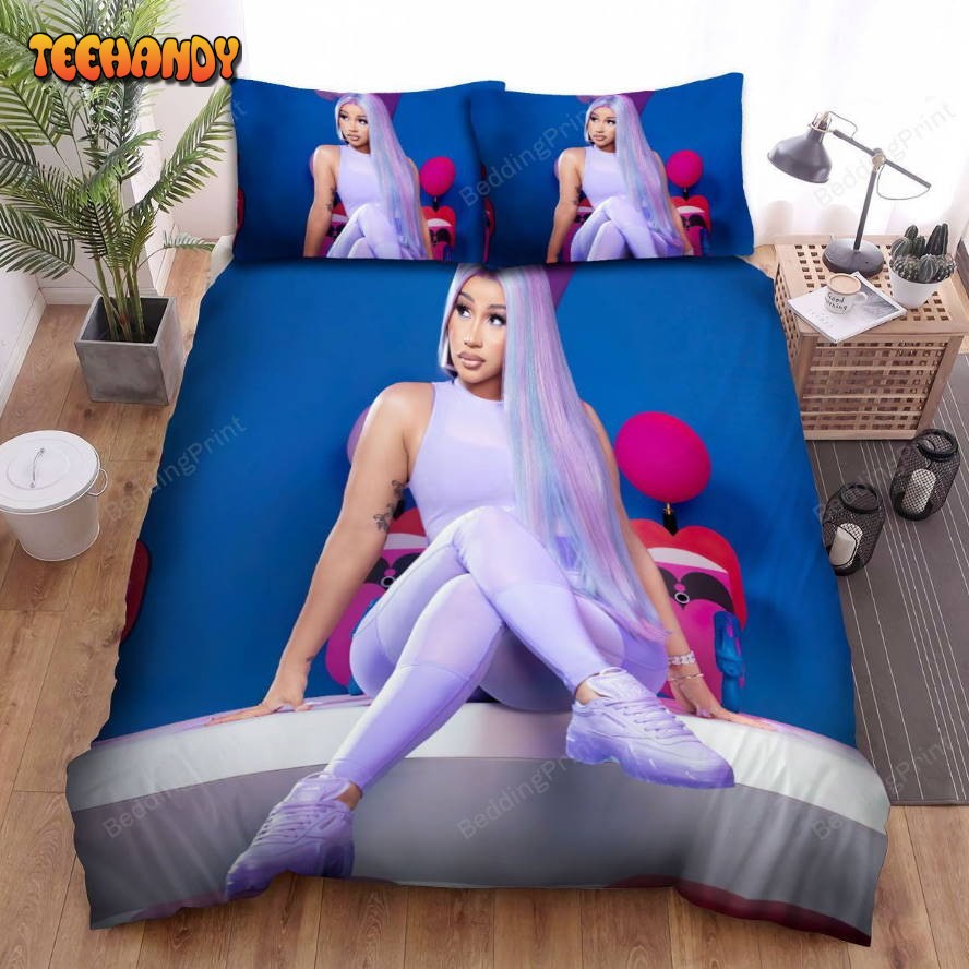 Cardi B Reebok Purple Duvet Cover Bedding Set