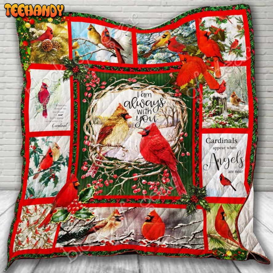 Cardinals Appear When Angels Are Near 3D Quilt Blanket