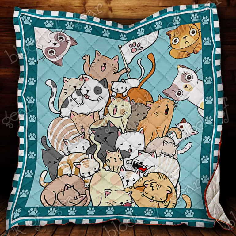 Cat Island 3D Quilt Blanket