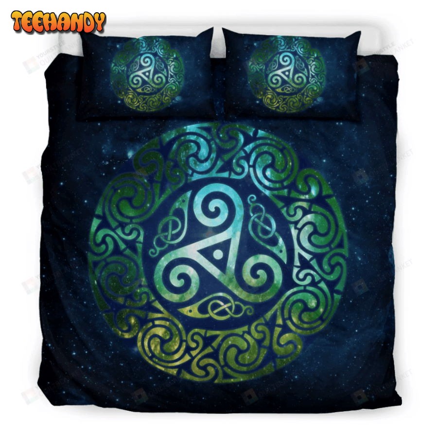 Celtic Triple Spiral Galaxy Bedding Set