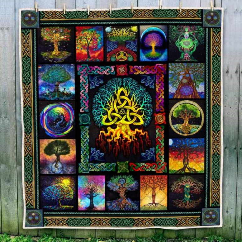 Celticeverything Colored Beautiful 3D Quilt Blanket