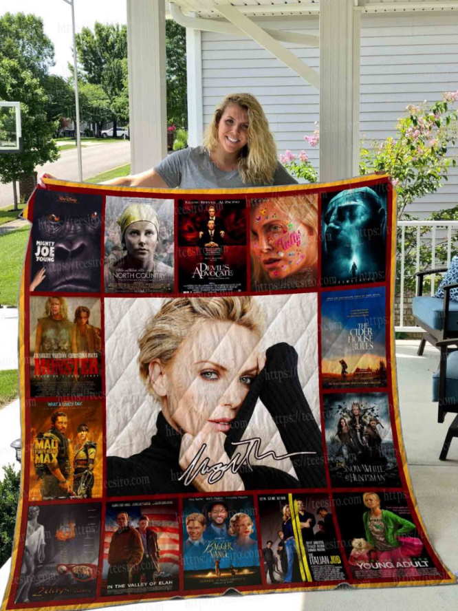 Charlize Theron 3D Quilt Blanket