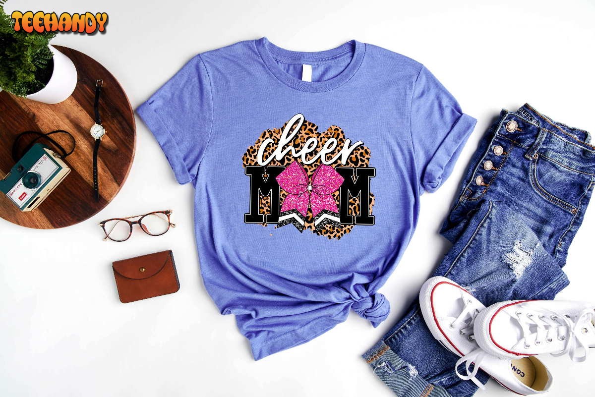 Cheer Mama Shirt, Leopard Lover Outfit, Pink Ribbon Mom Shirt