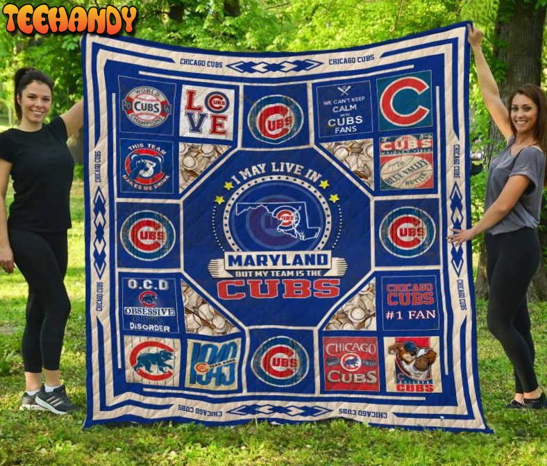 Chicago Cubs Maryland 3D Customized Quilt Blanket