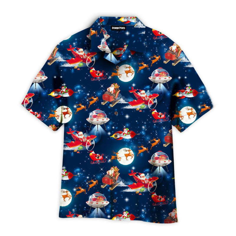 Christmas In Space Hawaiian Shirt