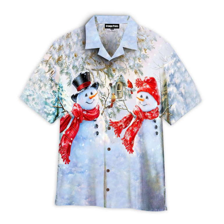 Christmas Snowman Hawaiian Shirt