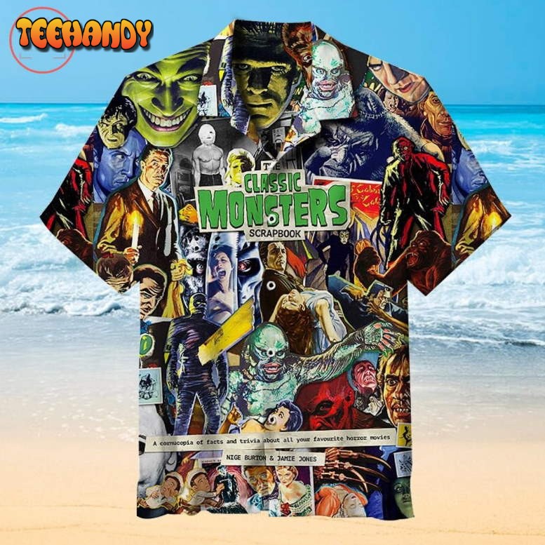 Classic Monsters Scrapbook Hawaiian Shirt