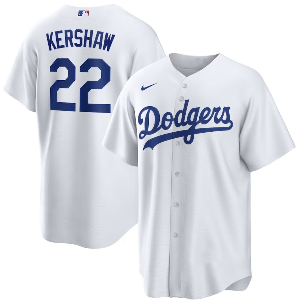 Clayton Kershaw Los Angeles Dodgers Home Replica Player Name Jersey