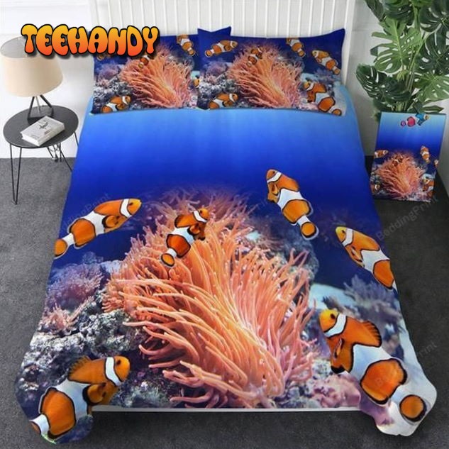 Clown Fish 3D Ocean Coral Bedding Set