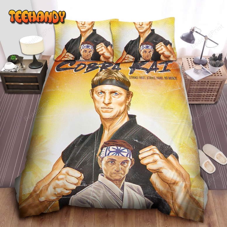 Cobra Kai Strike First Strike Hard No Mercy Bedding Set