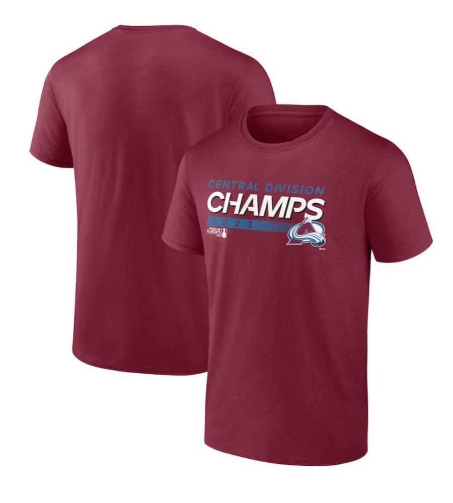 Colorado Avalanche 2023 Central Division Champions T-Shirt