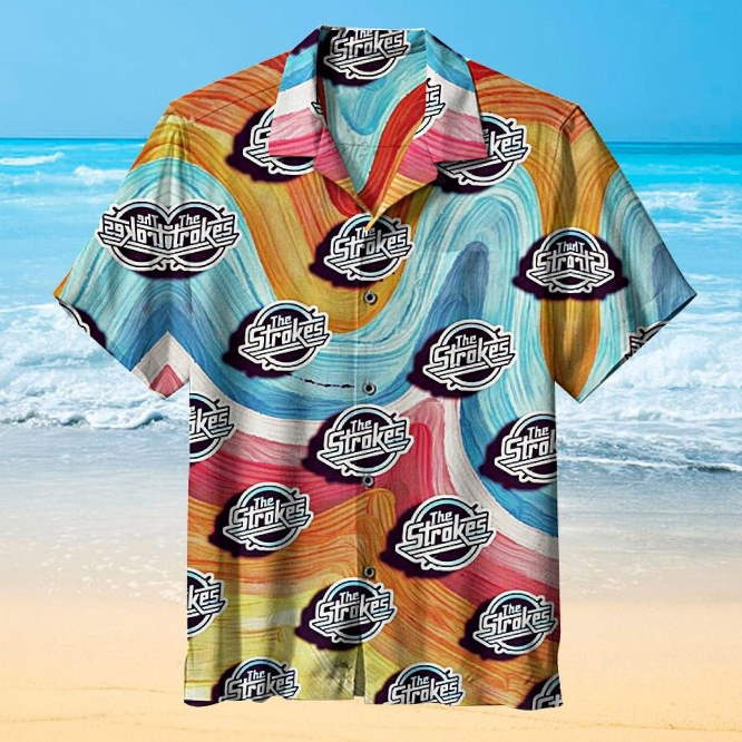 Colorful Unisex The Strokes 3D Print Hawaiian Shirt