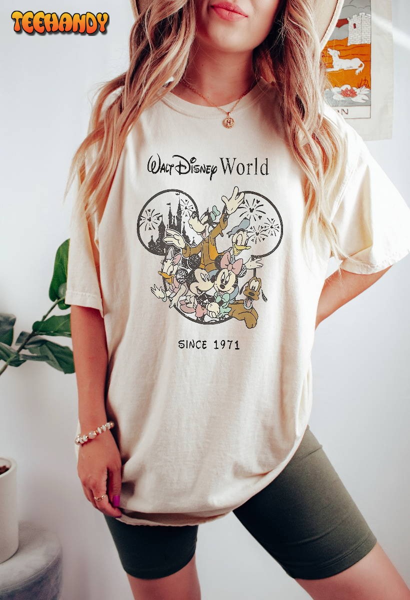 Comfort Retro Vintage Walt Disney World Est 1971 Shirt,Mickey and Friend Shirt