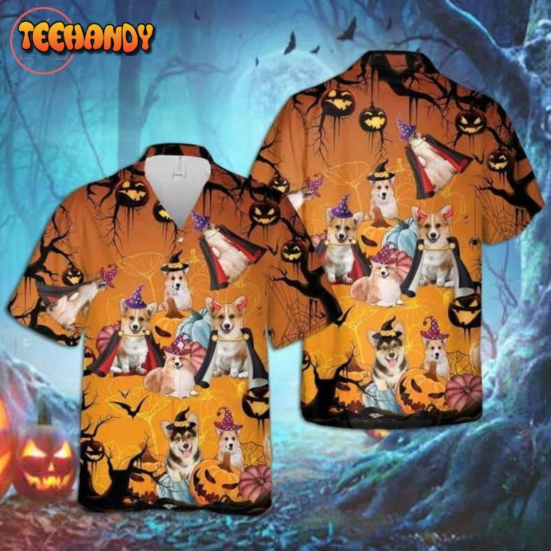 Corgi Halloween Hawaiian Shirt