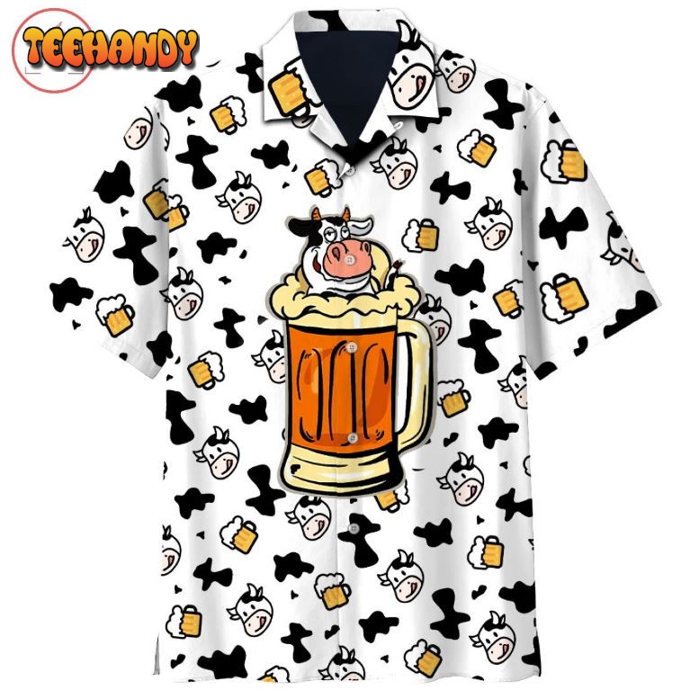 Cow and Beer Hawaiian Shirt