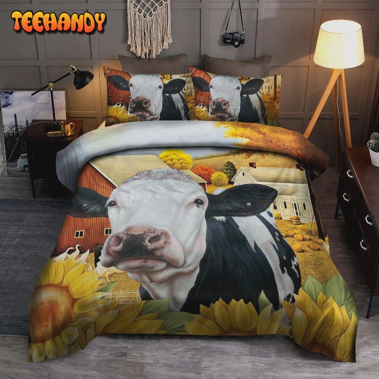 Cow With Farm Life Bedding Set