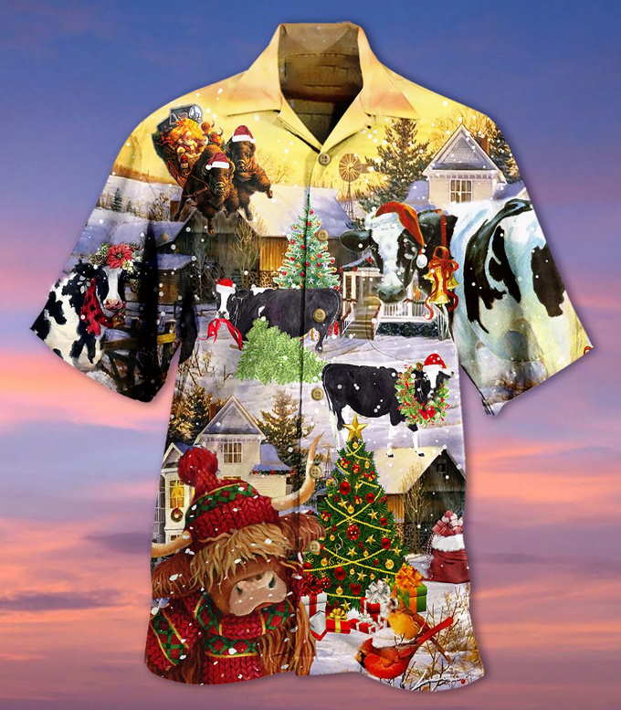 Cows Love Animals Christmas Hawaiian Shirt