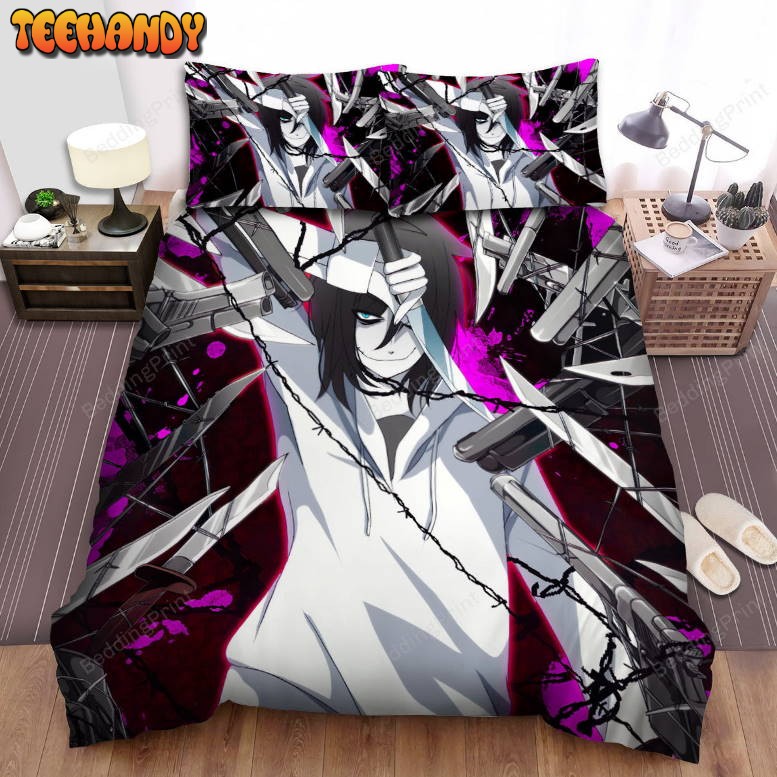 Creepypasta Jeff The Killer And Weapons Illustration Bedding Sets