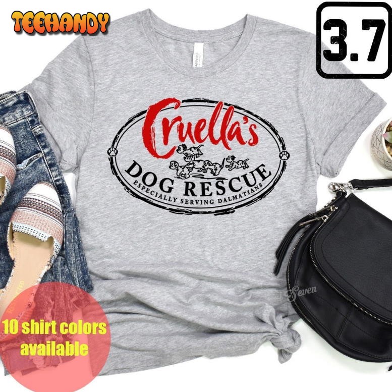 Cruella’s Dog Rescue T-shirts, 101 Dalmations Disney Shirt