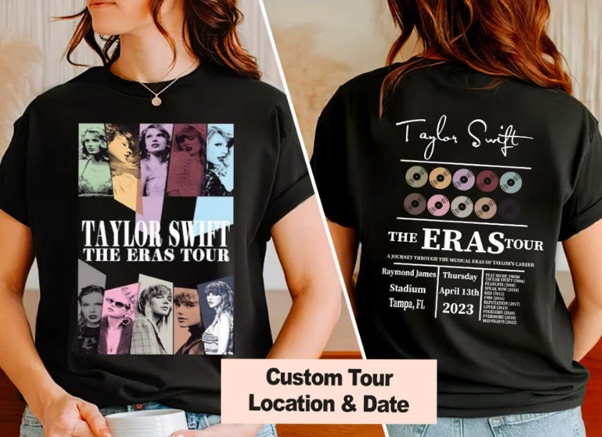 Custom Stadium And Tour Date Taylor Swift Tour The Eras Tour 2023 Shirt