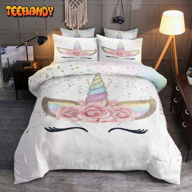 Cute Unicorn Bedding Set For Girls