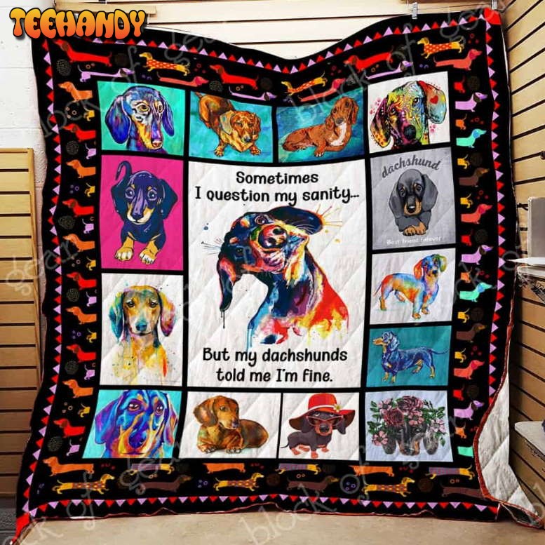 Dachshund 3D Quilt Blanket