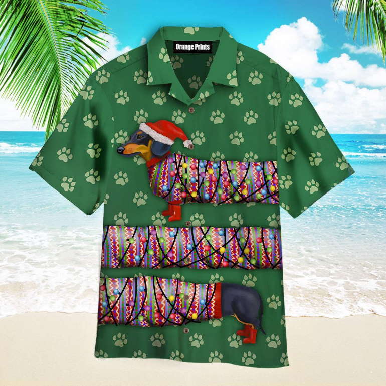 Dachshund Christmas Funny Hawaiian Shirt