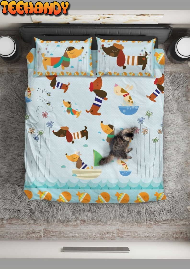 Dachshund Sausage In River Bedding Set