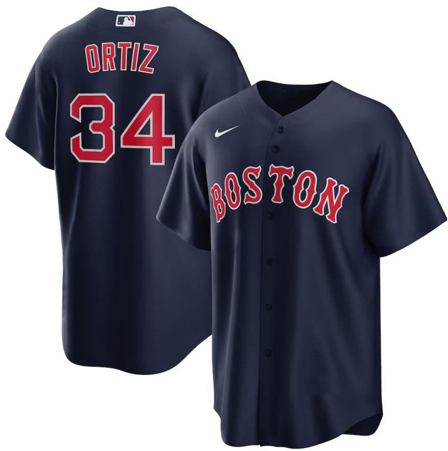 David Ortiz Boston Red Sox Alternate Replica Player Navy Jersey