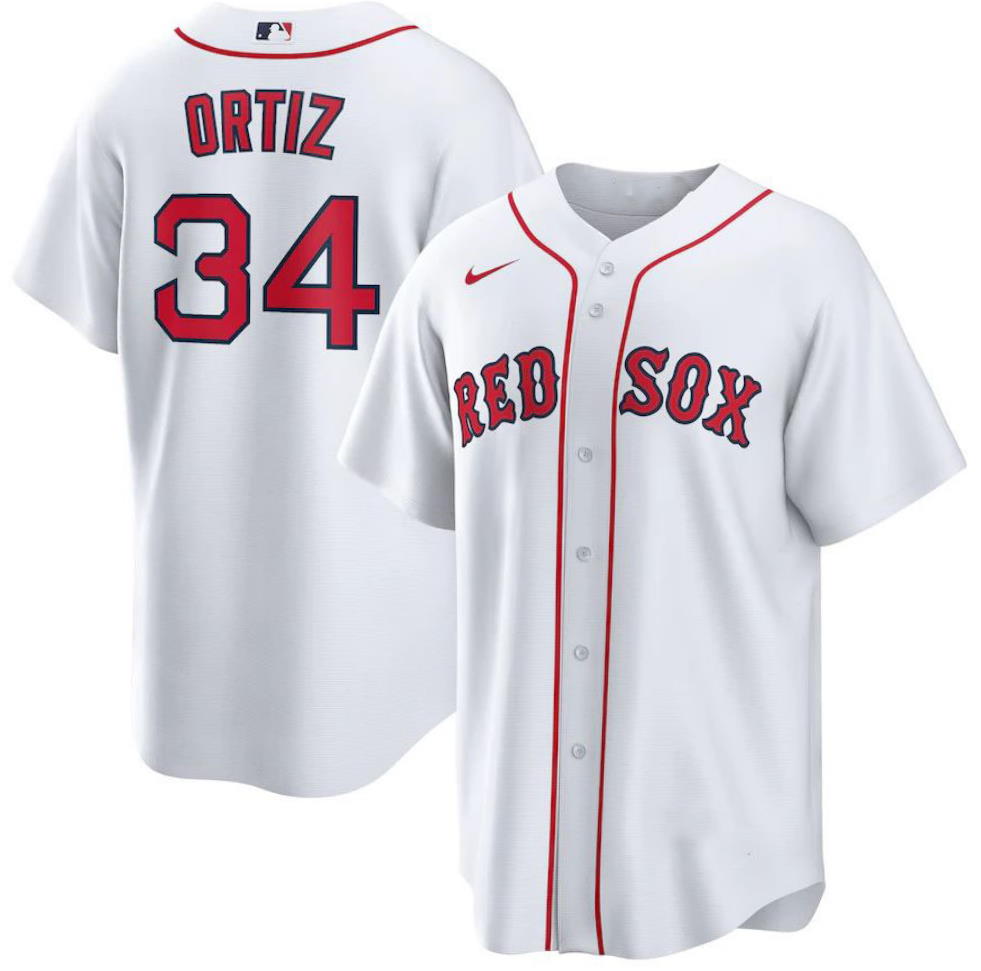 David Ortiz Boston Red Sox Home Replica Player White Jersey