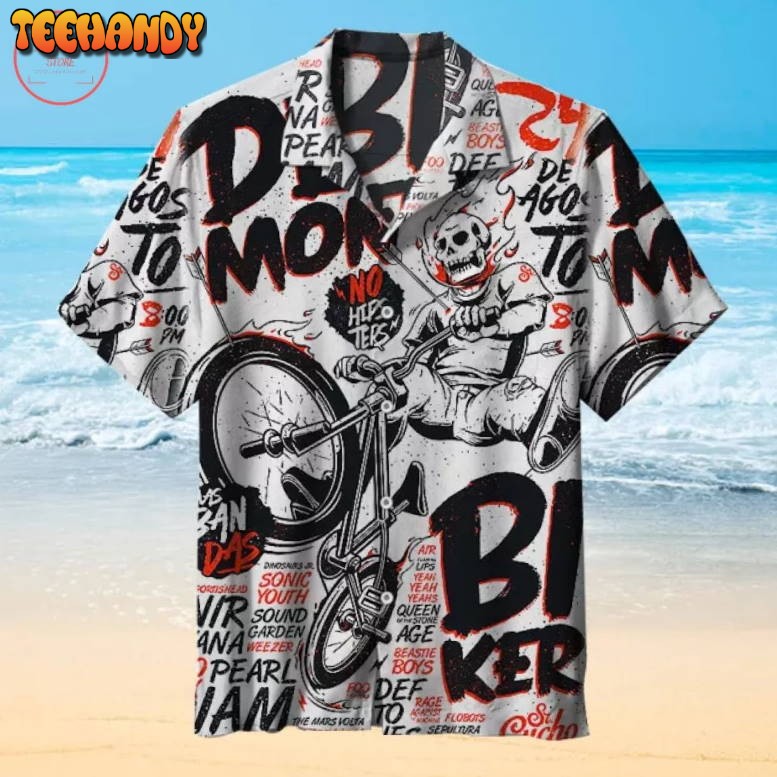 Demon Biker Hawaiian Shirt