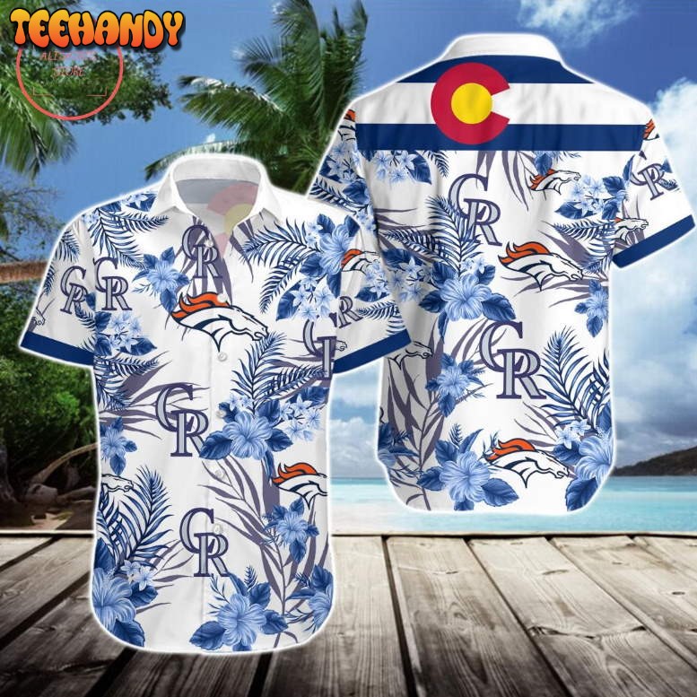 Denver Broncos Colorado Rockies Hawaiian Shirt