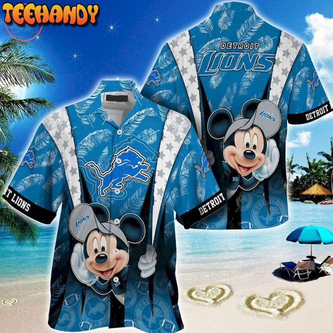 Detroit Lions Mickey Mouse Hawaiian Shirt