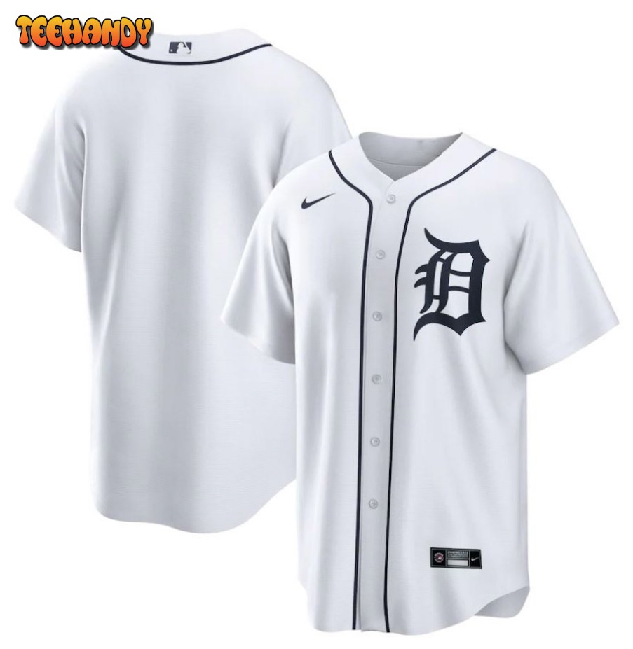 Detroit Tigers Home Blank Replica Jersey – White