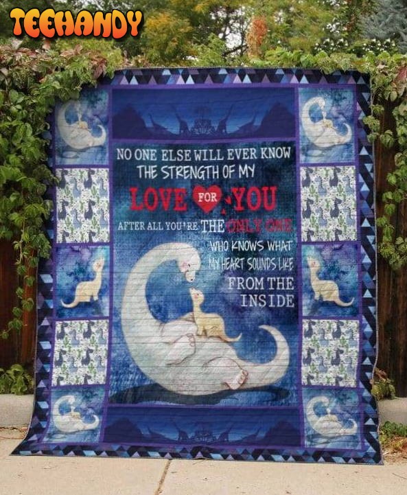 Dinosaur Love For You 3D Customized Quilt Blanket