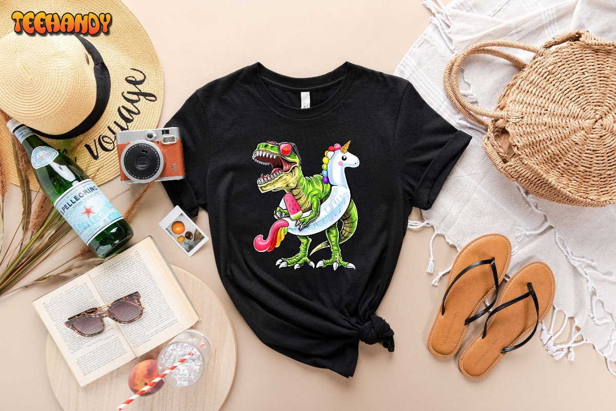 Dinosaur Unicorn Shirt – Pool Party T-Rex T-Shirt