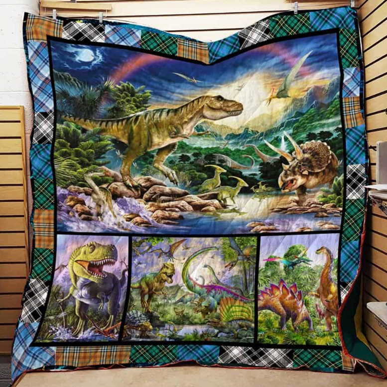 Dinosaurs 3D Customized Quilt Blanket