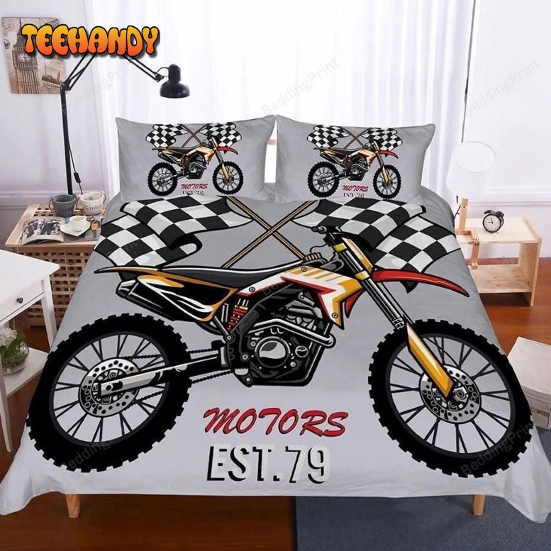 Dirt Bike Racing 3d Duvet Cover Bedding Set