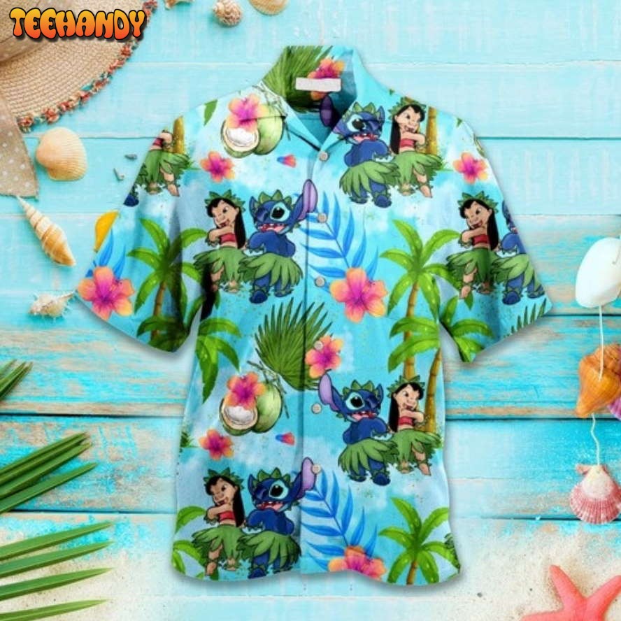 Disney Aloha Stitch Hawaiian Custom Ohana Summer Shirt